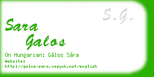 sara galos business card