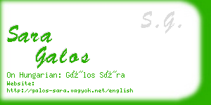 sara galos business card